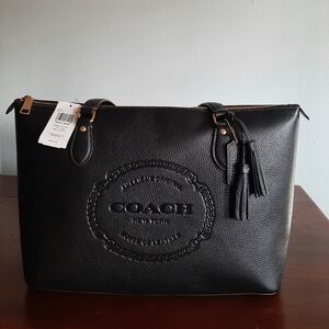 NWT Gallery Tote Bag With Coach Heritage